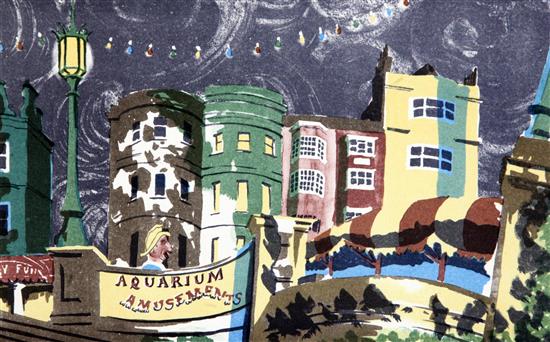 Alan Powers (1955-) Seaside Lithographs; Eight Views of the South Coast 9 x 11.5in.